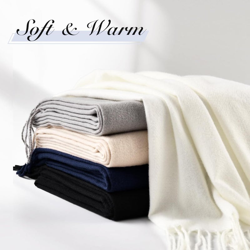 Premillow Scarfs for Women, Winter Scarf, Classic Pashmina Shawls and Wraps, Cashmere Feel Scarfs for Women, Long Scarves - Image 5